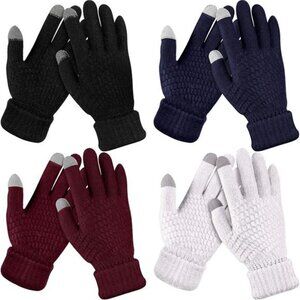 Women's Winter Touch Screen Gloves - Warm Fleece Lined Knit